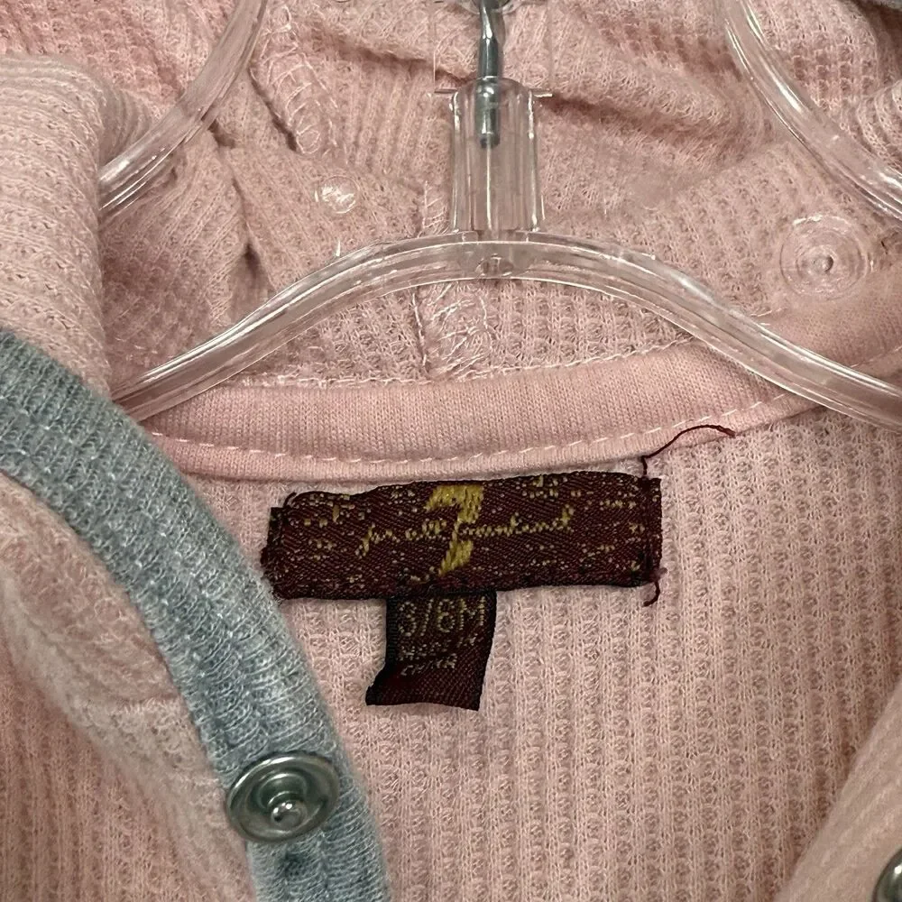 Baby Girl 7 for all‎ Mankind 3-6 Month Coverall One Piece Pink